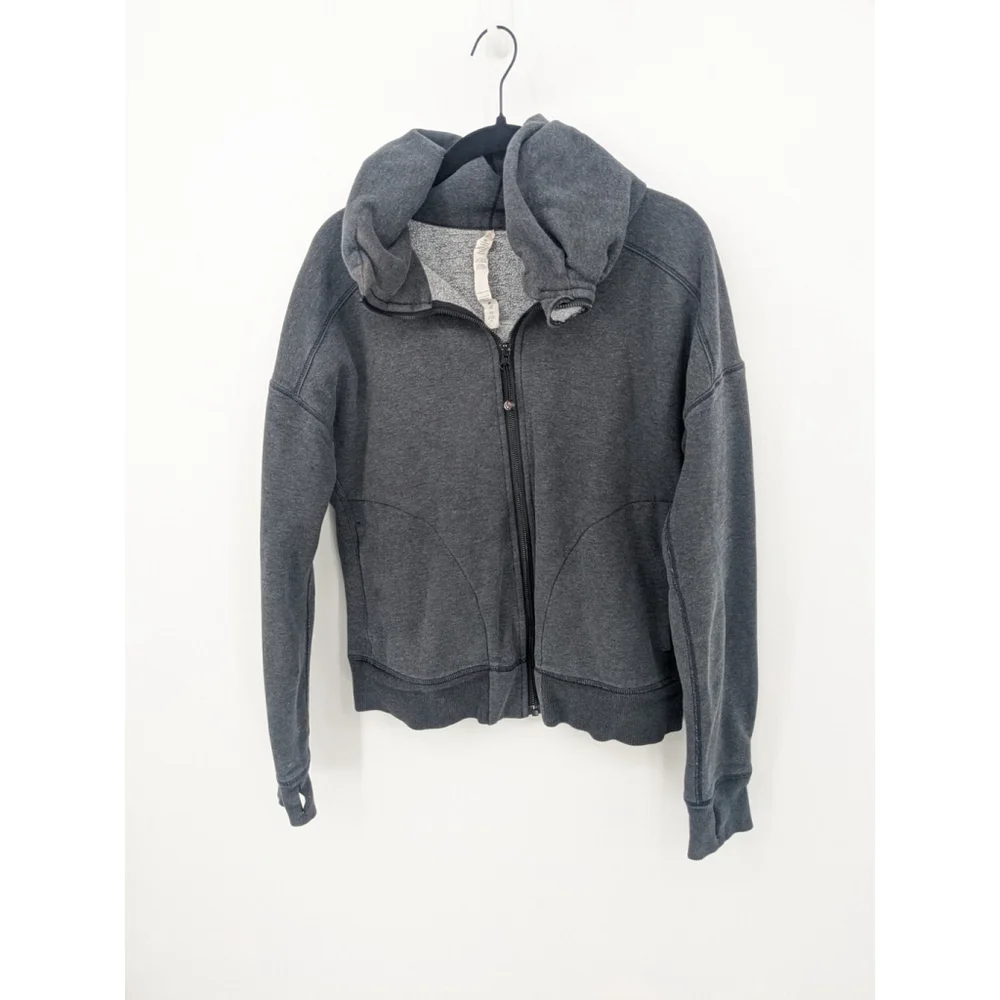 Lululemon Jacket Womens Small Gray Hug It Out Sweater Full Zip Athleisure Active